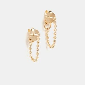 Madewell Vermeil Chain Drop Oracle Earrings